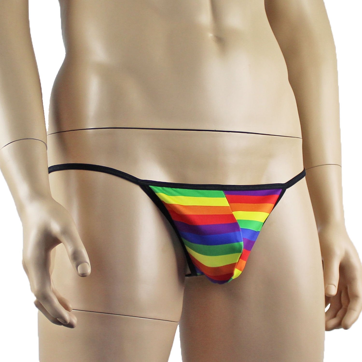 Gay Pride Rainbow Mens G string Pouch Underwear