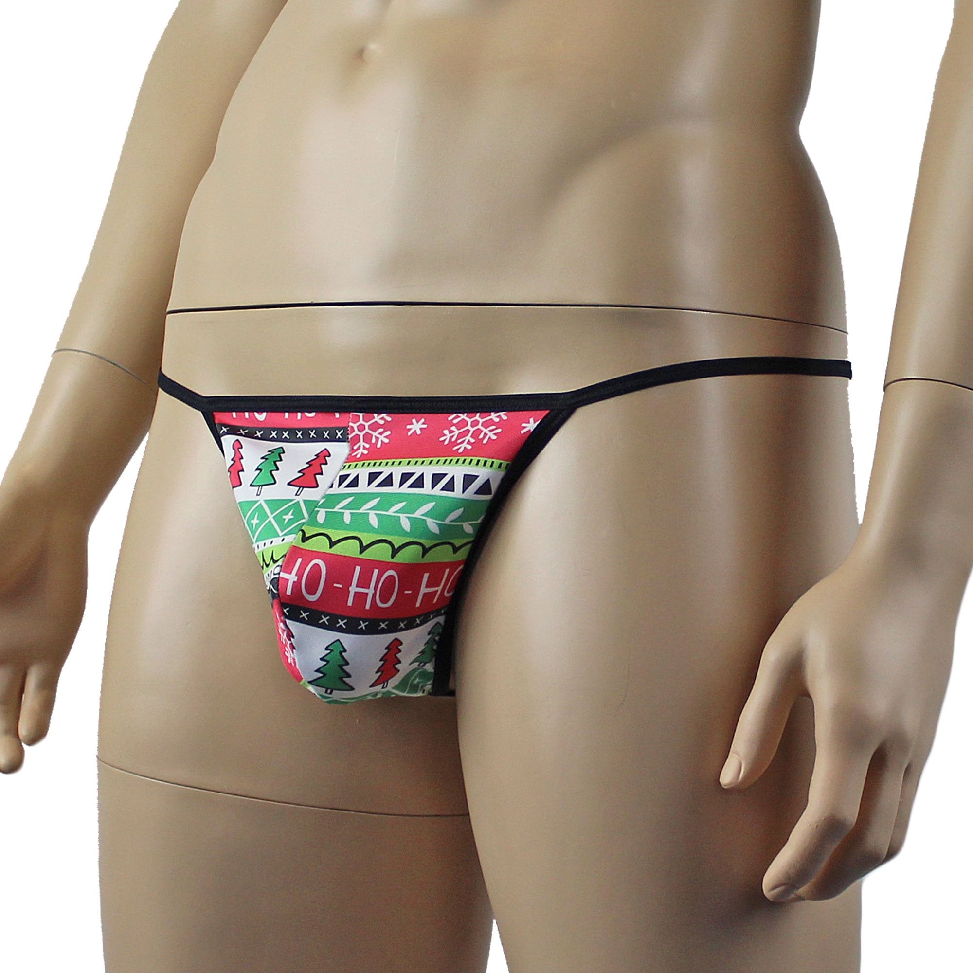 Christmas Gift Wrap Mens G string Pouch Xmas Underwear