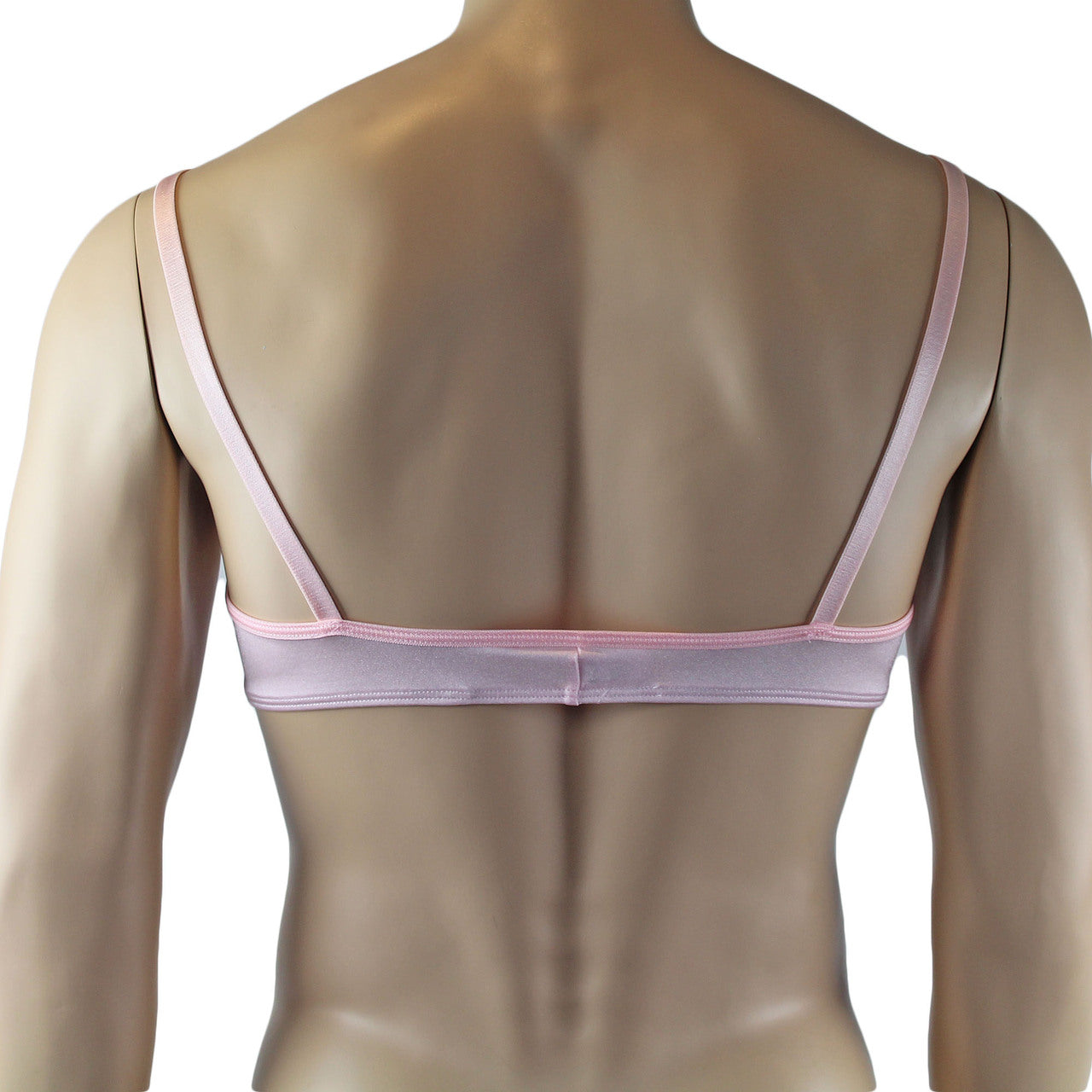 Mens Luxury Bra Top and Thong Pink