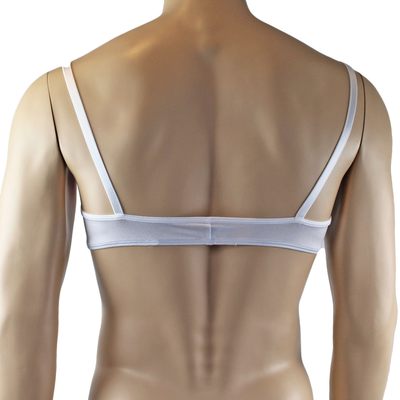 Mens Luxury Bra Top and Boxer Brief White