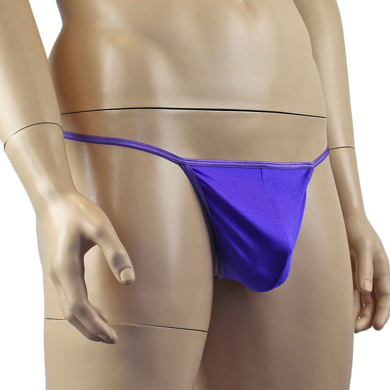 Mens Mick Keep It Simple Spandex Pouch G string with Thin Elastic Purple