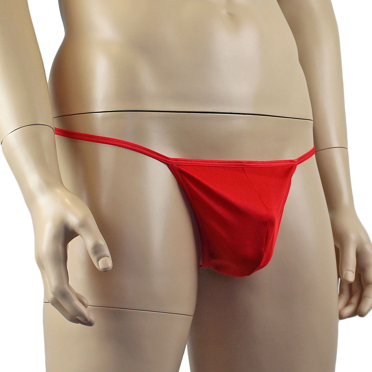 Mens Mick Keep It Simple Spandex Pouch G string with Thin Elastic Red