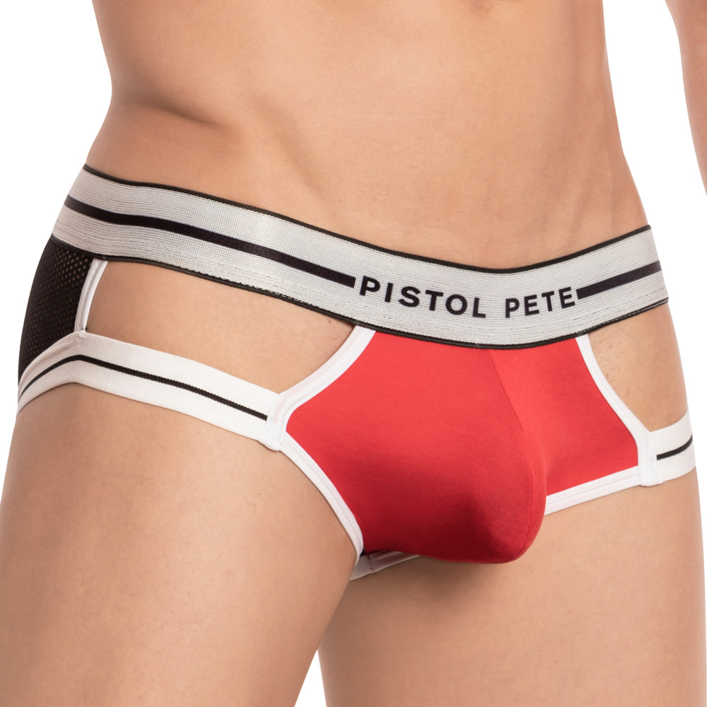 Pistol Pete PPJ025 Deluxe Spandex Fishnet See-thru Back Bikini Brief Underwear
