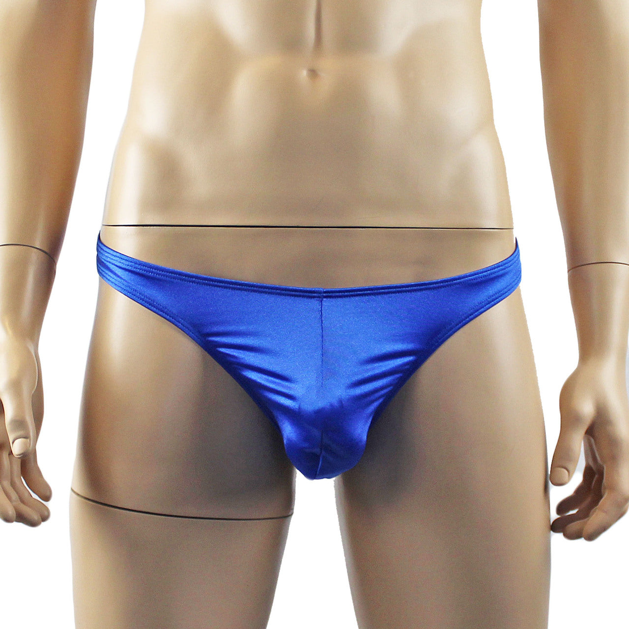 Mens Jenny Silky Satin Bra Top and Thong Lingerie (blue plus other colours)