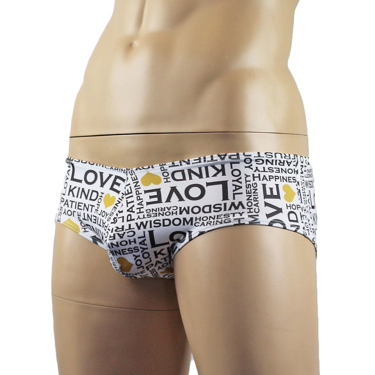 Mens Inspirational Love and Happiness Mini Boxer Briefs